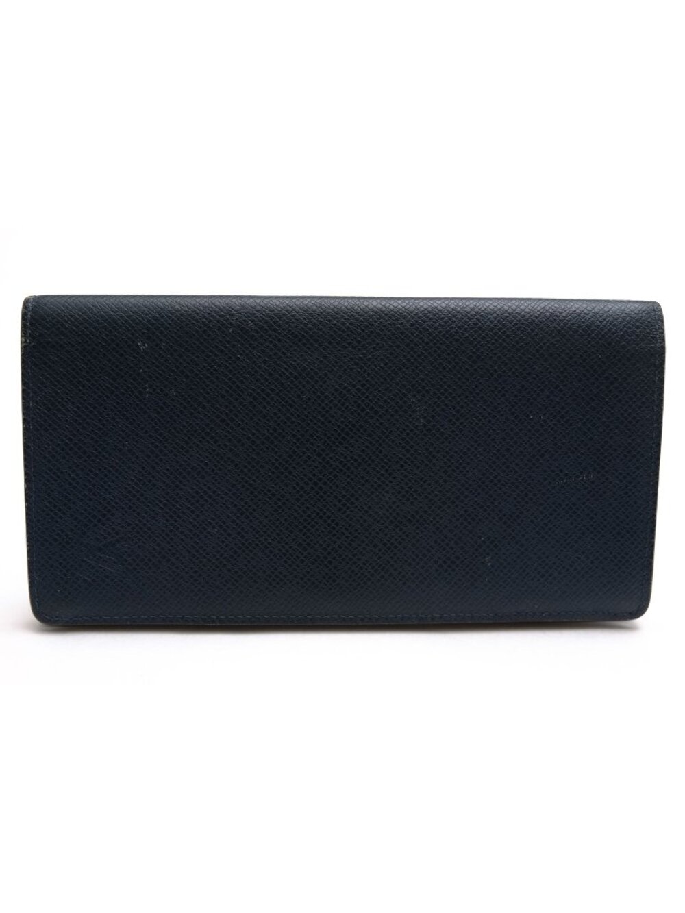 Louis Vuitton Wallet Leather Navy Taiga Portefeuille Long Billfold No Coin